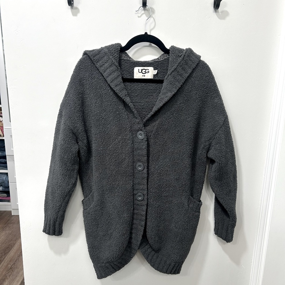UGG women’s  Gray Hooded Cardigan- XS/S